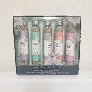 Laura Ashley Bath Salts Gift Collection Five Bottles of Salts Variety